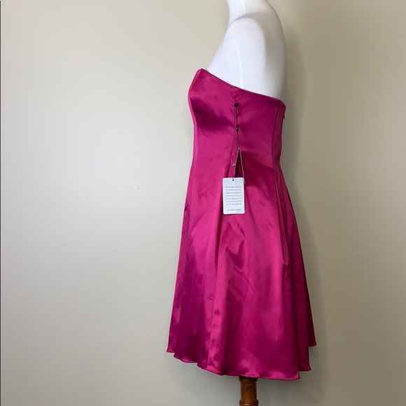 ADRIANNA PAPELL Fuchsia Strapless Cocktail Dress 4 - Picture 3 of 11